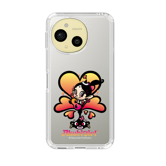 スリムプロテクションケース［ アクビガール - ハート ］