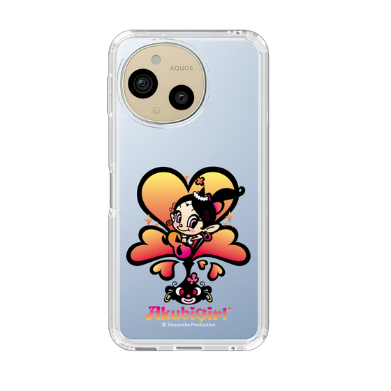 スリムプロテクションケース［ アクビガール - ハート ］