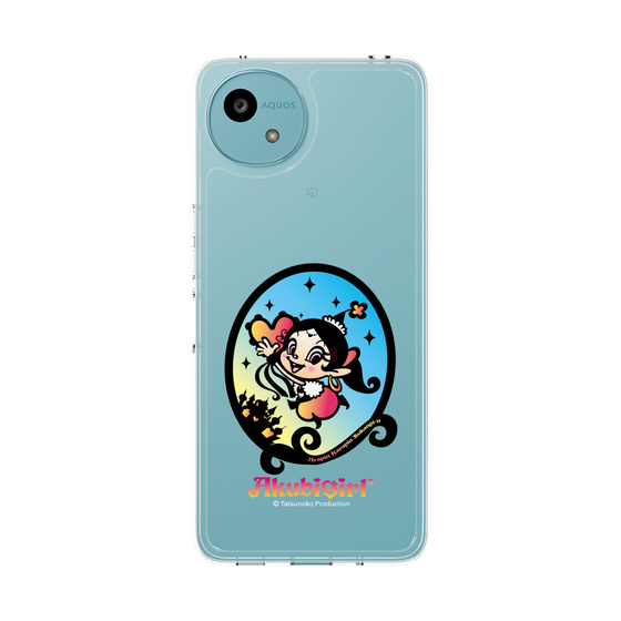 スリムプロテクションケース［ アクビガール - オーバル ］
