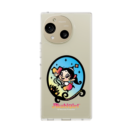 スリムプロテクションケース［ アクビガール - オーバル ］