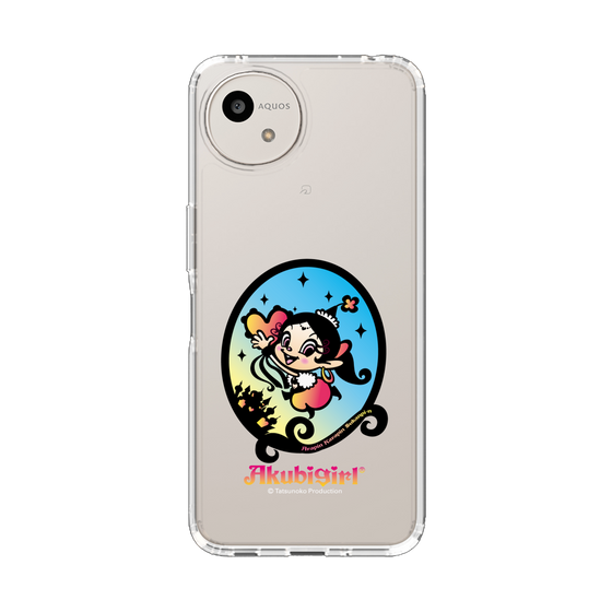 スリムプロテクションケース［ アクビガール - オーバル ］