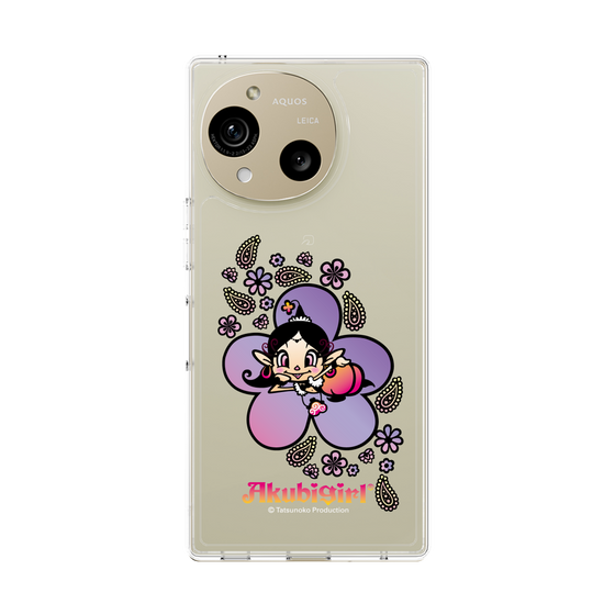 スリムプロテクションケース［ アクビガール - フラワー ］