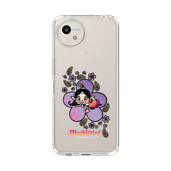 スリムプロテクションケース［ アクビガール - フラワー ］