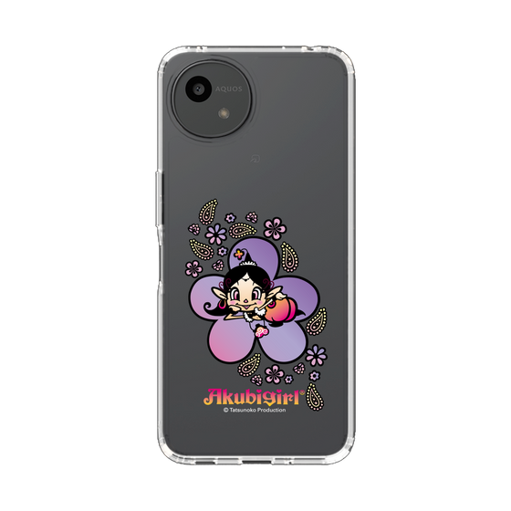 スリムプロテクションケース［ アクビガール - フラワー ］