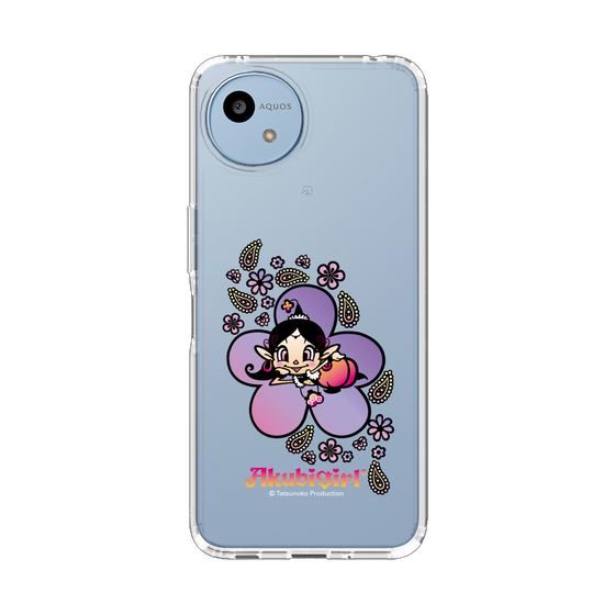 スリムプロテクションケース［ アクビガール - フラワー ］