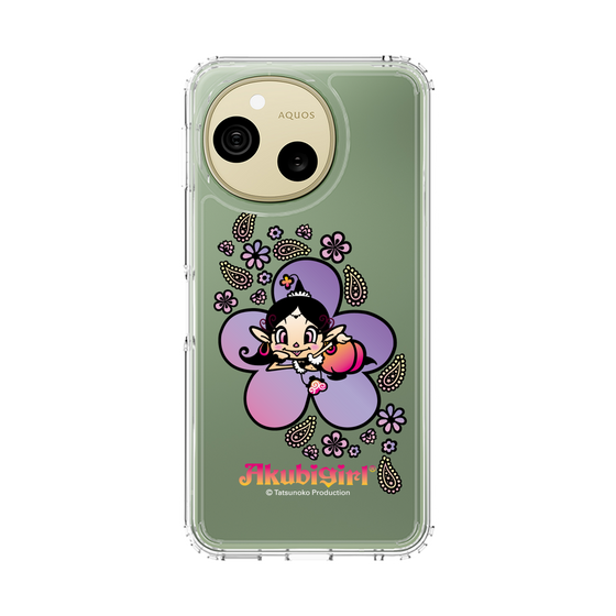 スリムプロテクションケース［ アクビガール - フラワー ］