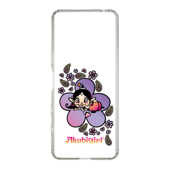 スリムプロテクションケース［ アクビガール - フラワー ］