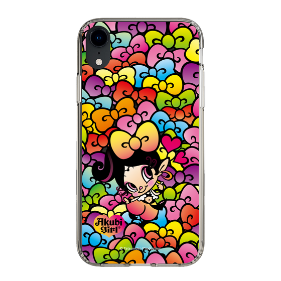 スリムプロテクションケース［ アクビガール - リボン ］