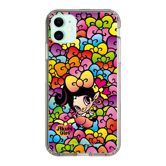 スリムプロテクションケース［ アクビガール - リボン ］