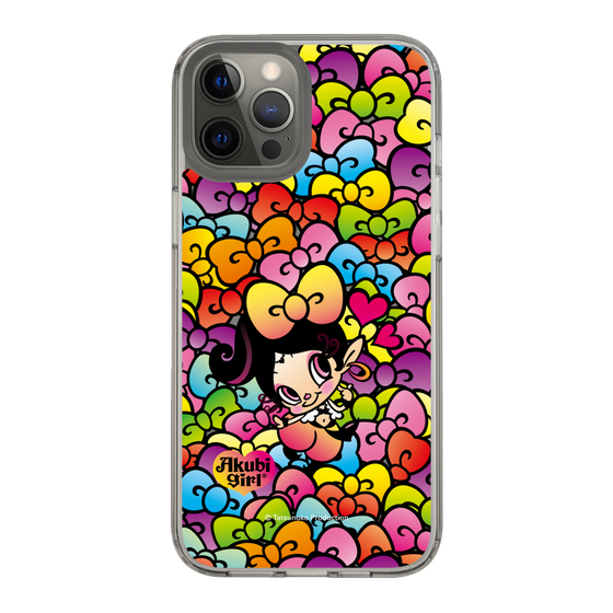 スリムプロテクションケース［ アクビガール - リボン ］