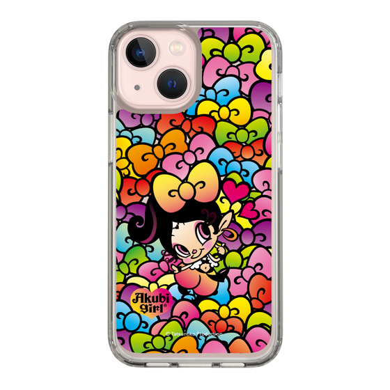 スリムプロテクションケース［ アクビガール - リボン ］