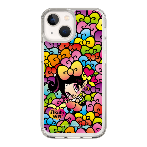 スリムプロテクションケース［ アクビガール - リボン ］