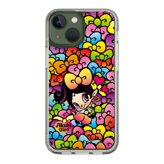 スリムプロテクションケース［ アクビガール - リボン ］