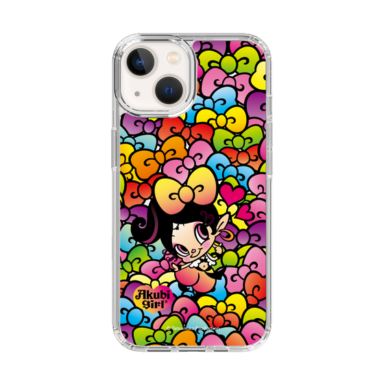 スリムプロテクションケース［ アクビガール - リボン ］