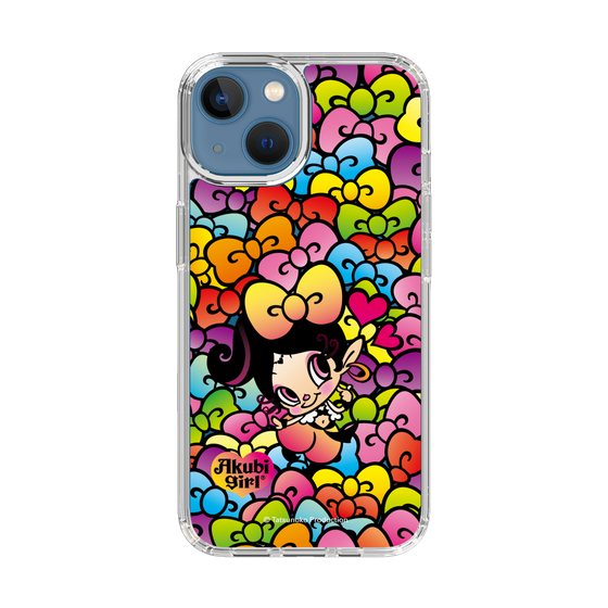 スリムプロテクションケース［ アクビガール - リボン ］