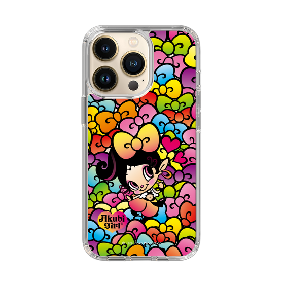 スリムプロテクションケース［ アクビガール - リボン ］