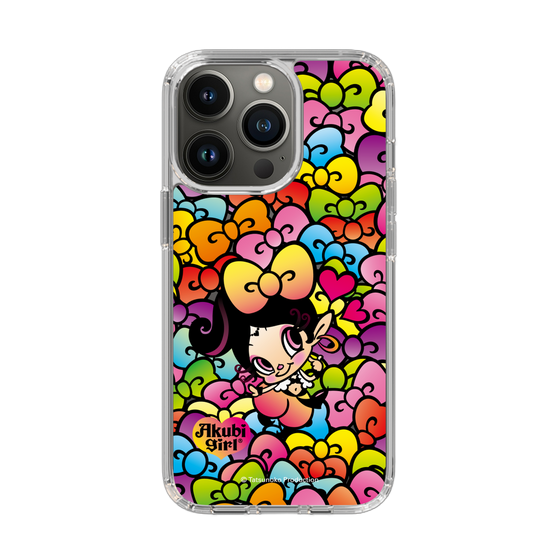 スリムプロテクションケース［ アクビガール - リボン ］