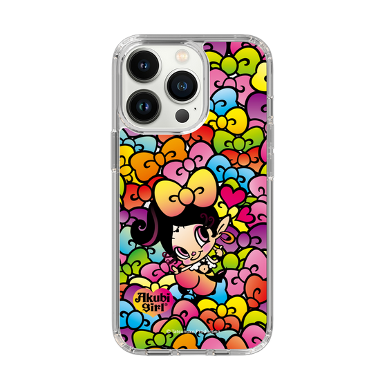 スリムプロテクションケース［ アクビガール - リボン ］
