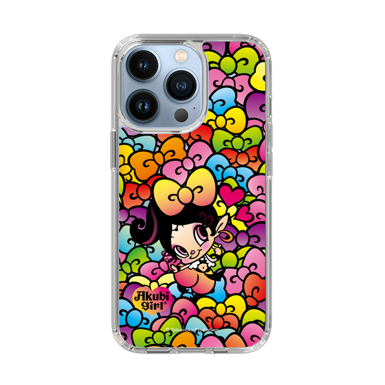 スリムプロテクションケース［ アクビガール - リボン ］