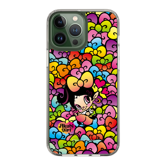 スリムプロテクションケース［ アクビガール - リボン ］