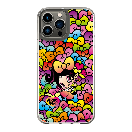 スリムプロテクションケース［ アクビガール - リボン ］