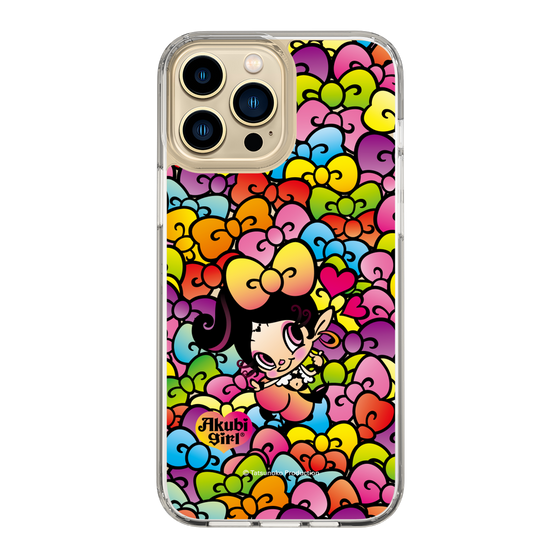 スリムプロテクションケース［ アクビガール - リボン ］
