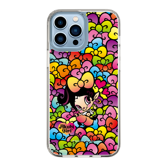 スリムプロテクションケース［ アクビガール - リボン ］