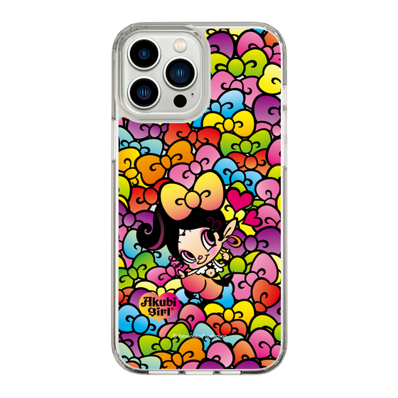 スリムプロテクションケース［ アクビガール - リボン ］