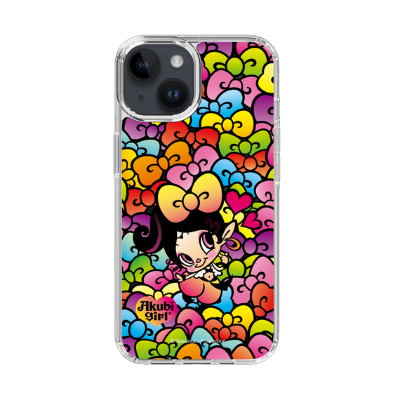 スリムプロテクションケース［ アクビガール - リボン ］