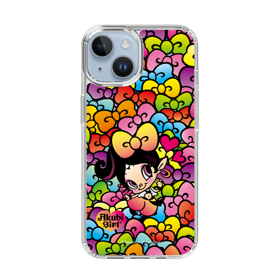 スリムプロテクションケース［ アクビガール - リボン ］