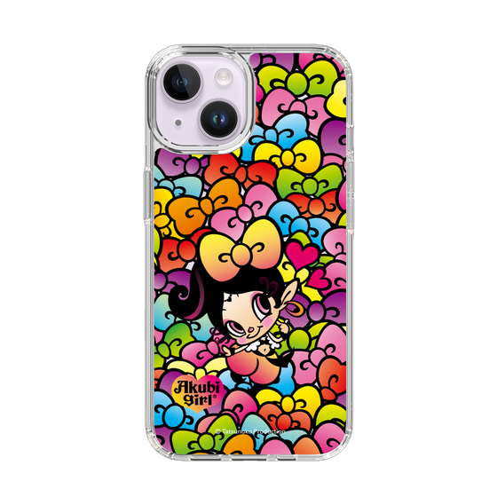 スリムプロテクションケース［ アクビガール - リボン ］
