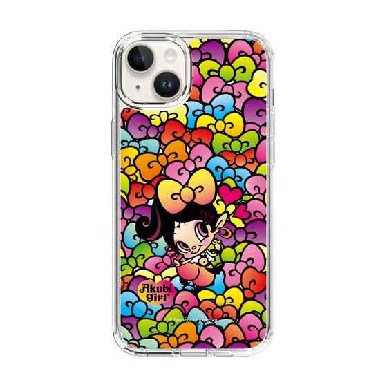スリムプロテクションケース［ アクビガール - リボン ］