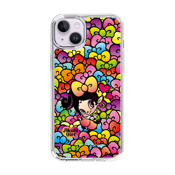 スリムプロテクションケース［ アクビガール - リボン ］