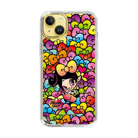 スリムプロテクションケース［ アクビガール - リボン ］