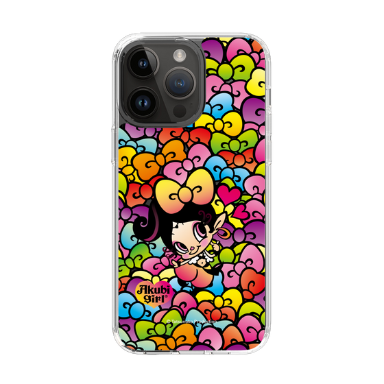 スリムプロテクションケース［ アクビガール - リボン ］