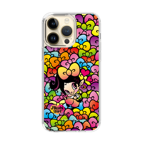 スリムプロテクションケース［ アクビガール - リボン ］