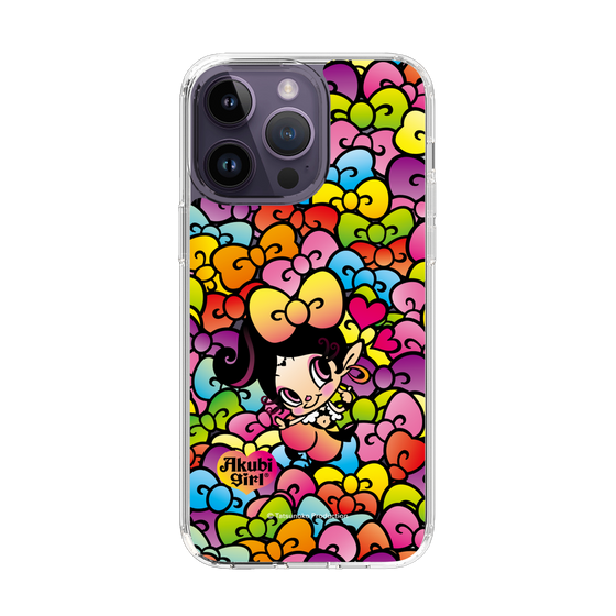 スリムプロテクションケース［ アクビガール - リボン ］
