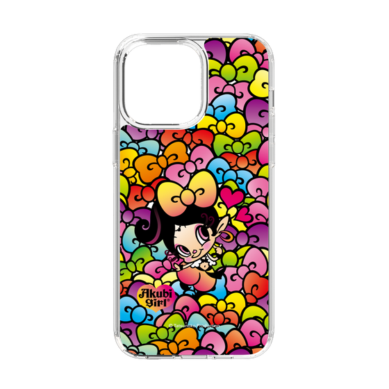 スリムプロテクションケース［ アクビガール - リボン ］
