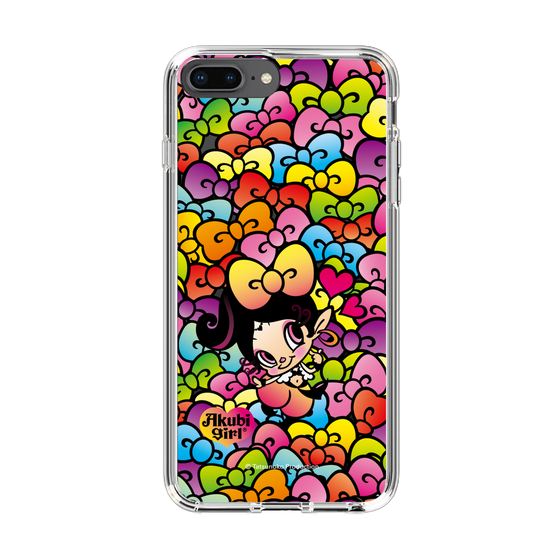 スリムプロテクションケース［ アクビガール - リボン ］