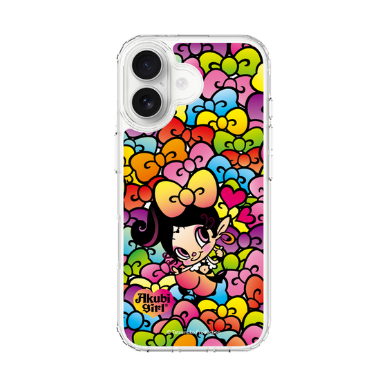 スリムプロテクションケース［ アクビガール - リボン ］