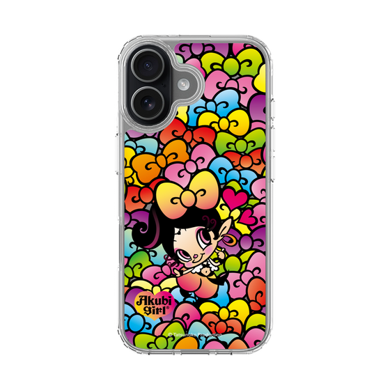 スリムプロテクションケース［ アクビガール - リボン ］