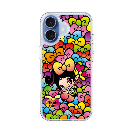 スリムプロテクションケース［ アクビガール - リボン ］