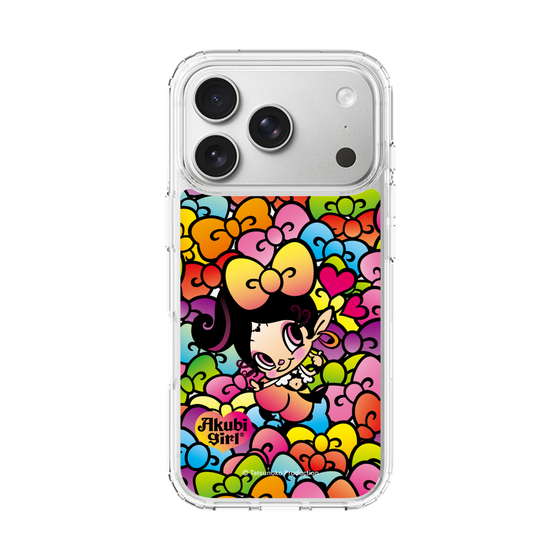 スリムプロテクションケース［ アクビガール - リボン ］