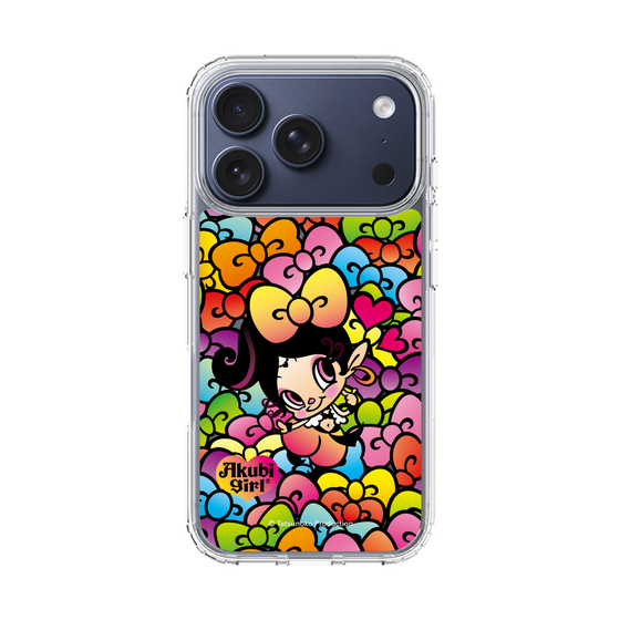 スリムプロテクションケース［ アクビガール - リボン ］