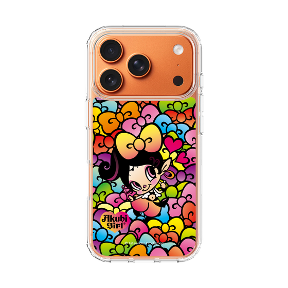 スリムプロテクションケース［ アクビガール - リボン ］