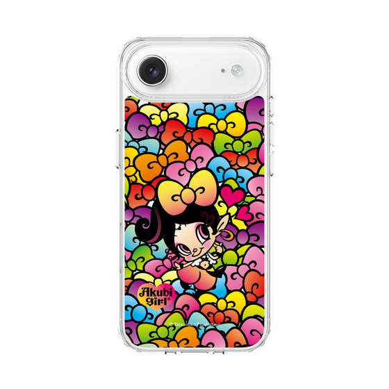 スリムプロテクションケース［ アクビガール - リボン ］