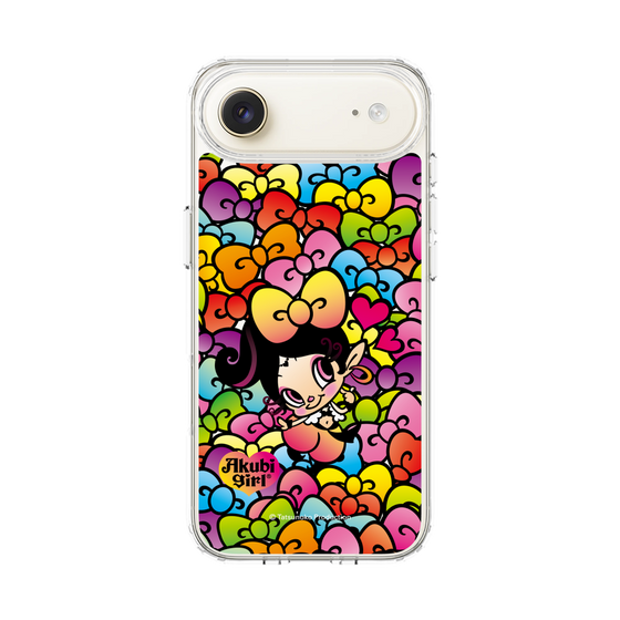 スリムプロテクションケース［ アクビガール - リボン ］