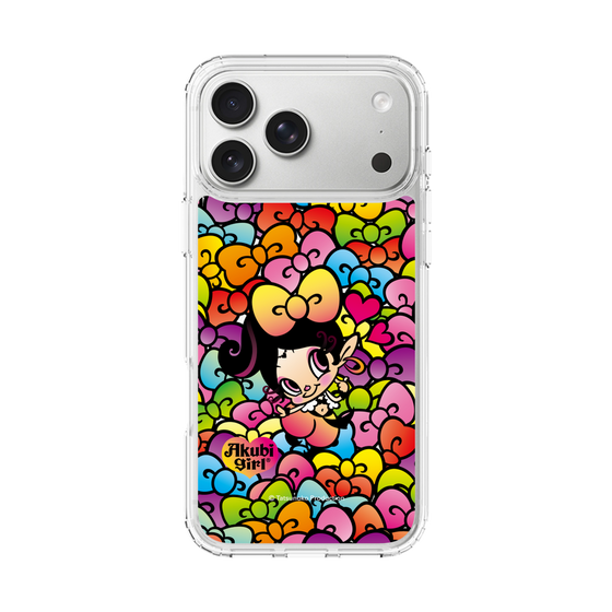 スリムプロテクションケース［ アクビガール - リボン ］