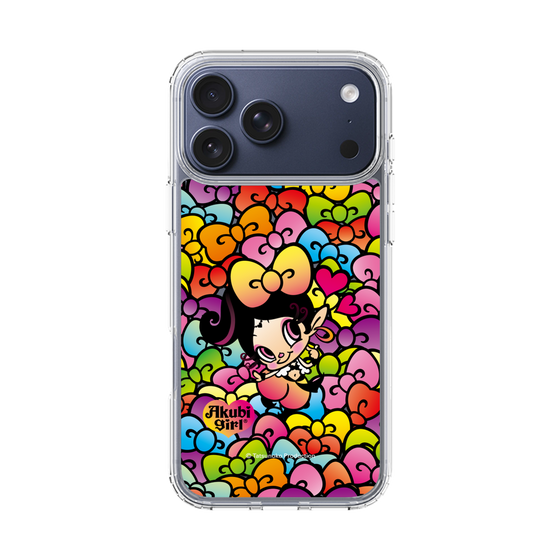 スリムプロテクションケース［ アクビガール - リボン ］