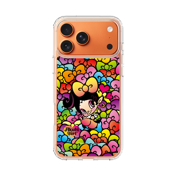 スリムプロテクションケース［ アクビガール - リボン ］